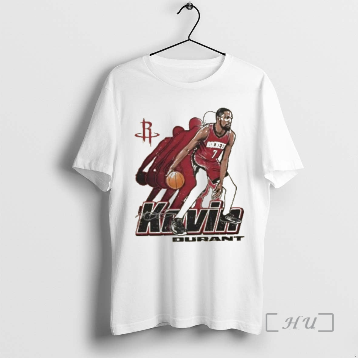 Trending Kevin Durant Houston Rockets Basketball Retro Signature T-Shirts