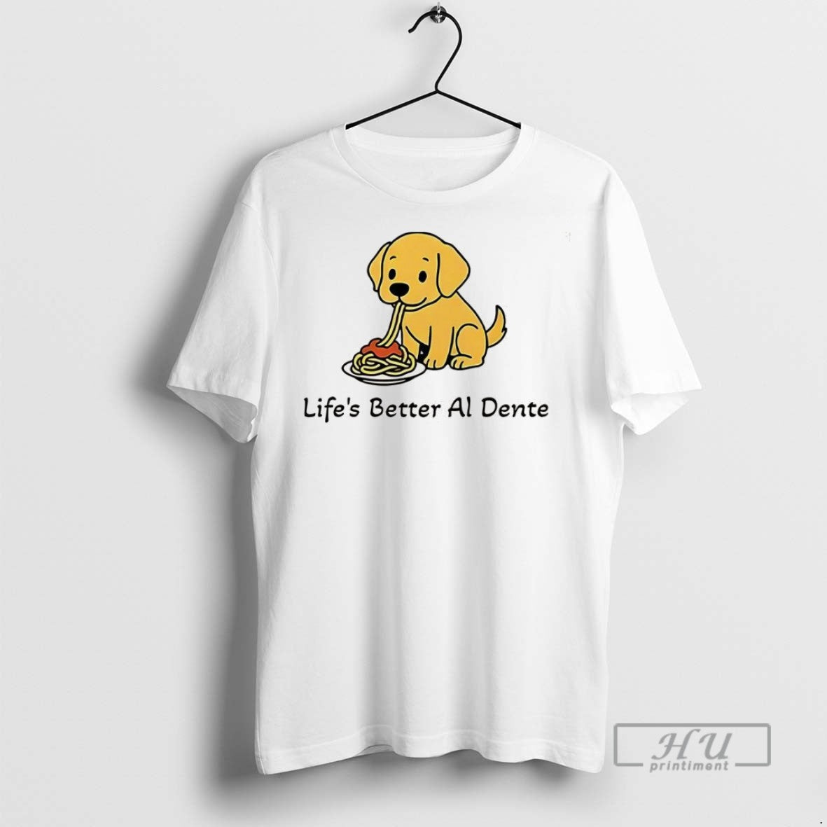 Trending Lifes Better Al Dente Dog Meme T Shirt Unisex , , , Long Sleeve Tee