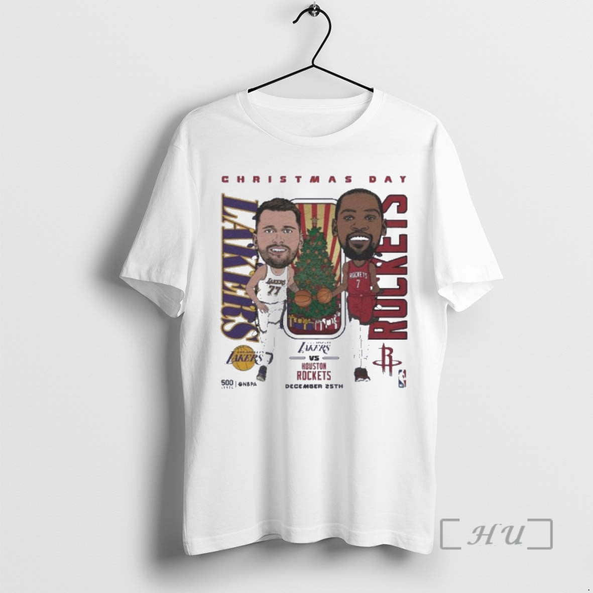 Trending Luka Doncic Vs Kevin Durant 2025 Nba Day Match Up T-Shirts