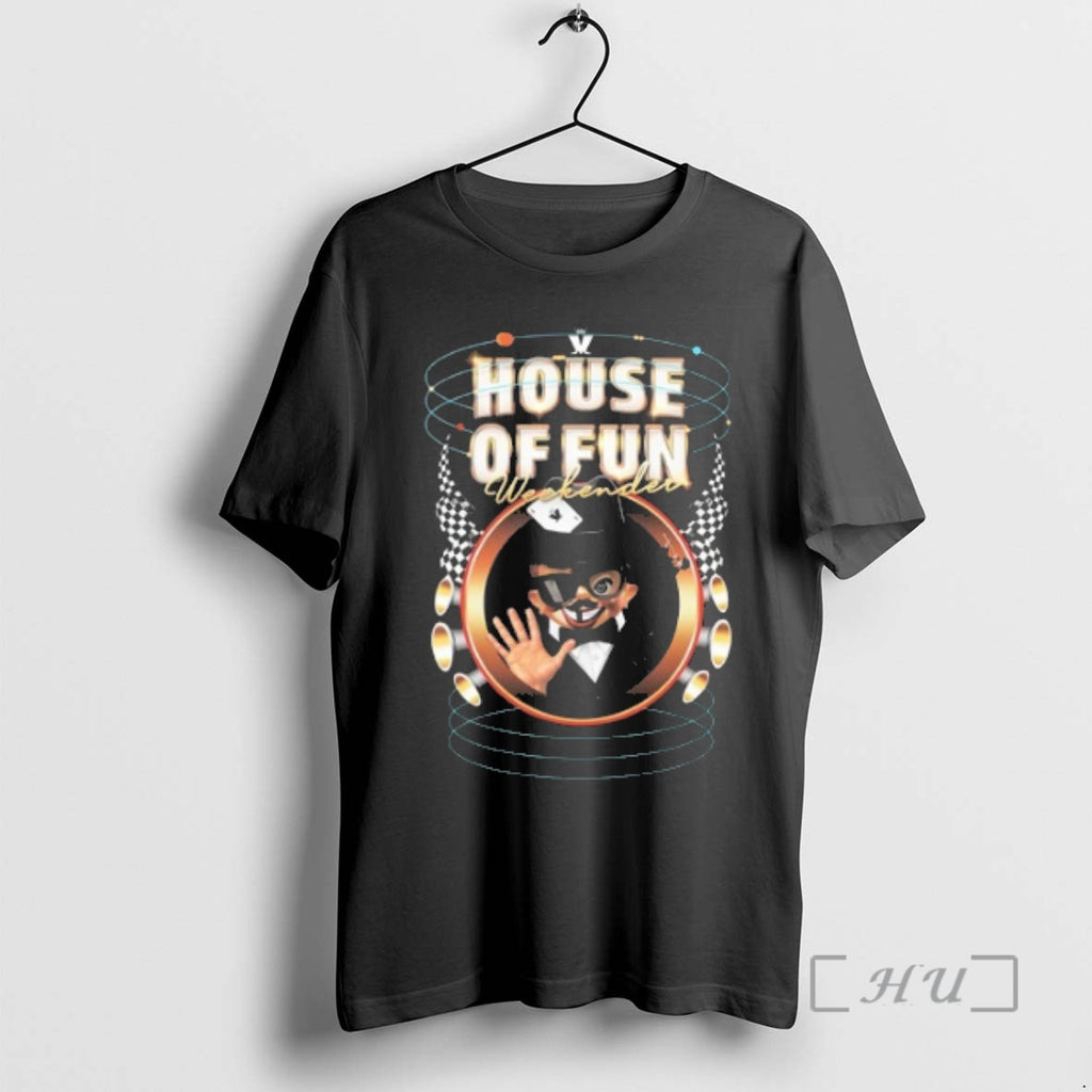 Trending Madness House Of Fun Weekender Break Glass For Fun 2025 Event Premium T Shirts