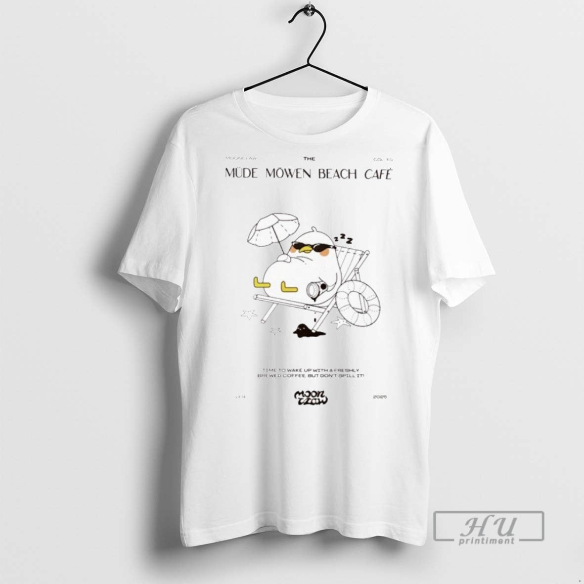 Trending Moonclaw The Mude Mowen Beach Cafe Time To Wake Up With Freshly Brewed Coffee Unisex , , , Long Sleeve Tee