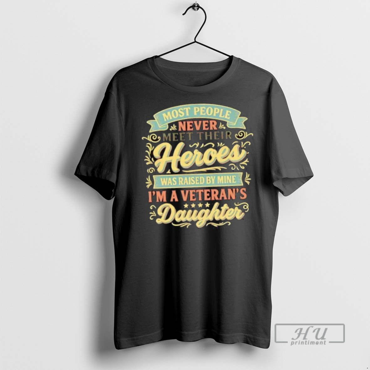 Trending Most People Never Meet Their Heroes Was Raised By Mine Im A Veterans Daughter Unisex , , , Long Sleeve Tee