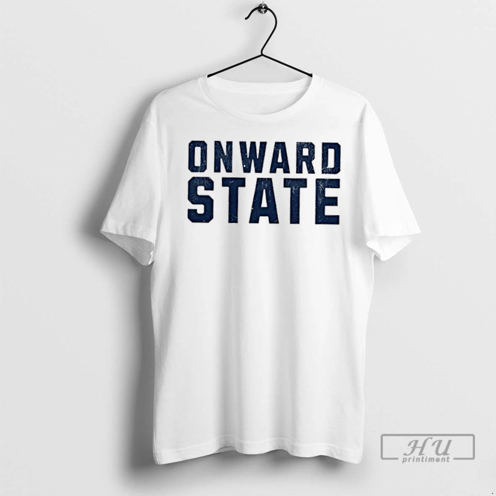 Trending Onward State Text Simple T Shirts