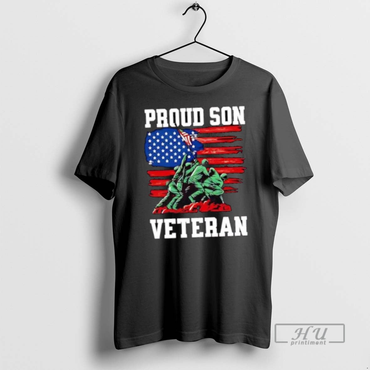 Trending Proud Son Of A Veteran American Flag T Shirt Unisex , , , Long Sleeve Tee