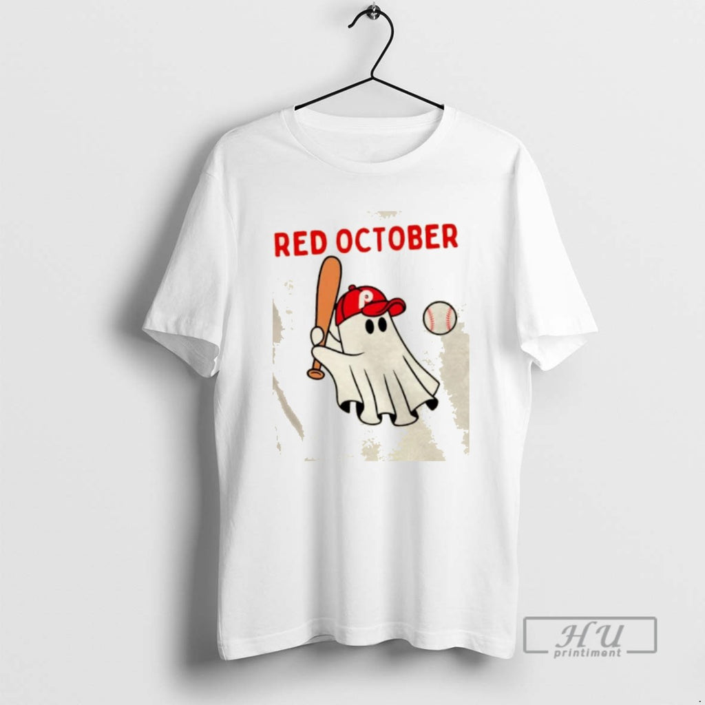 Trending Red October Halloween Philadelphia Phillies Baseball Ghost T Shirts