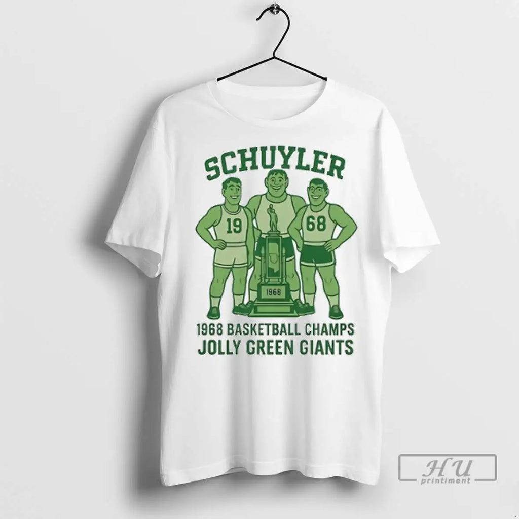 Trending Schuyler Jolly Green Giants Basketball Champs 1968 T Shirts