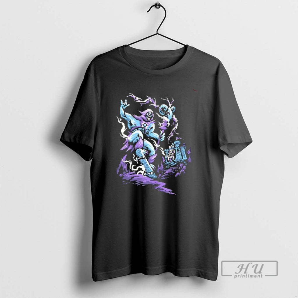 Trending Skateboarding Skeletor Dead Drop Pixel Art T Shirts