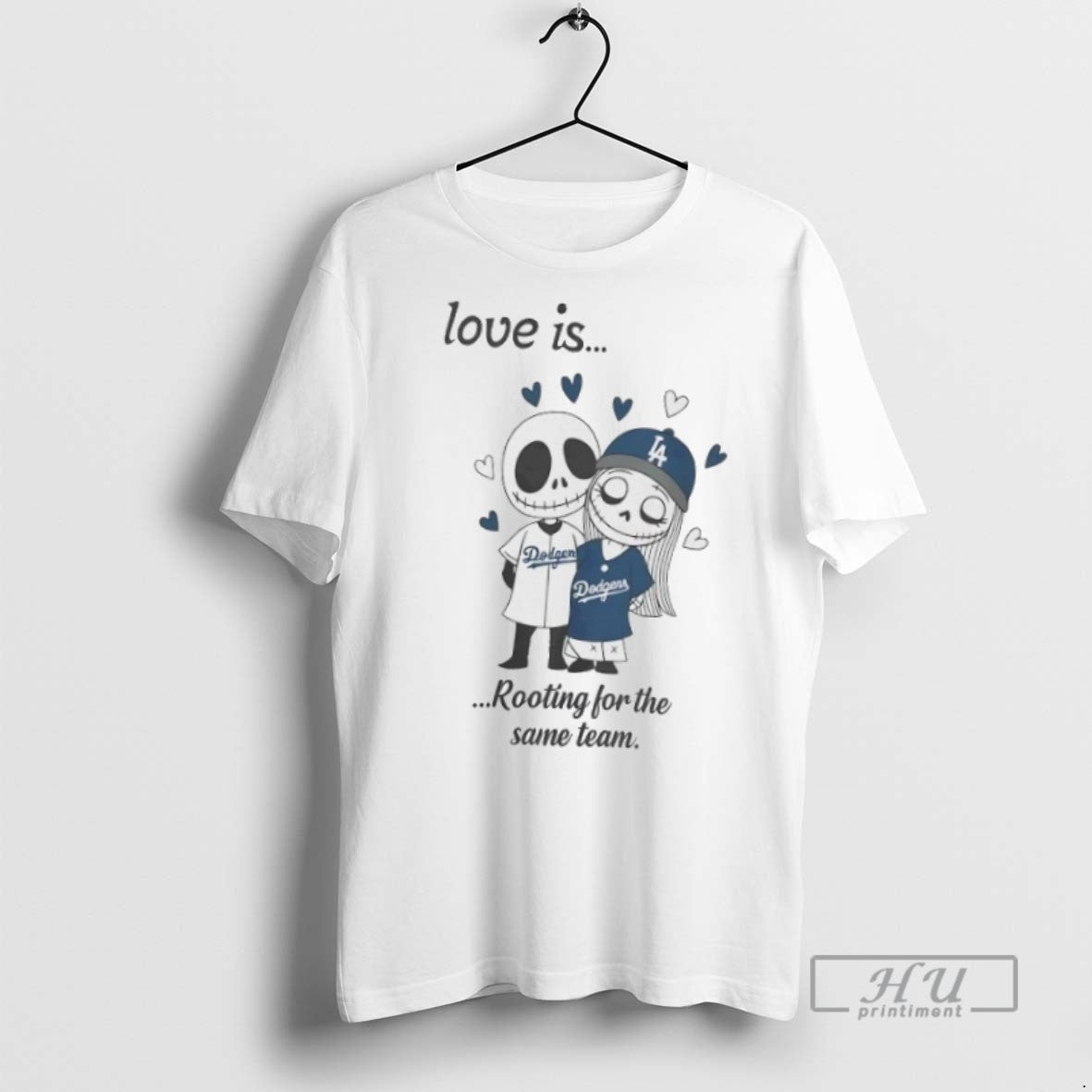 Trending Spooky Couple Love Is Rooting For The Same Team La Dodgers Halloween Unisex , , , Long Sleeve Tee