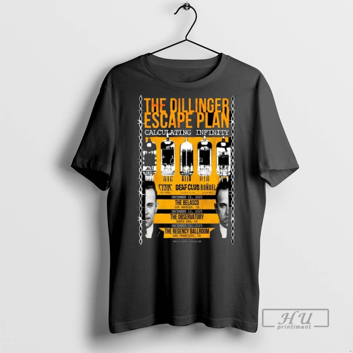 Trending The Dillinger Escape Plan California Dec 12 14 2025 T Shirt Unisex , , , Long Sleeve Tee