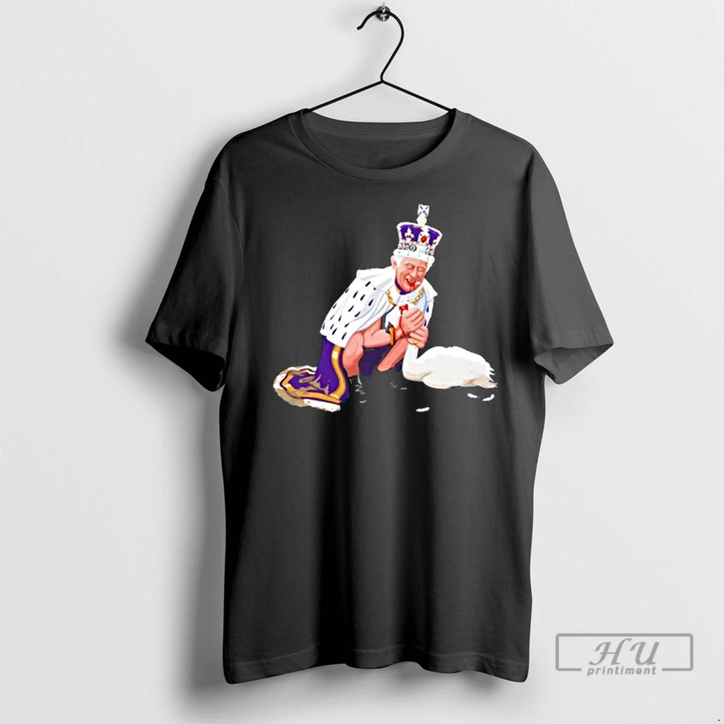Trending The King Charles Iii Eating A Swan T Shirts