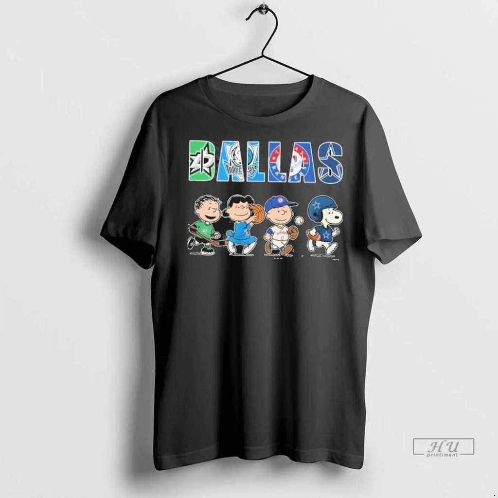 Trending The Peanuts Playing X Dallas Sports Teams T Shirts