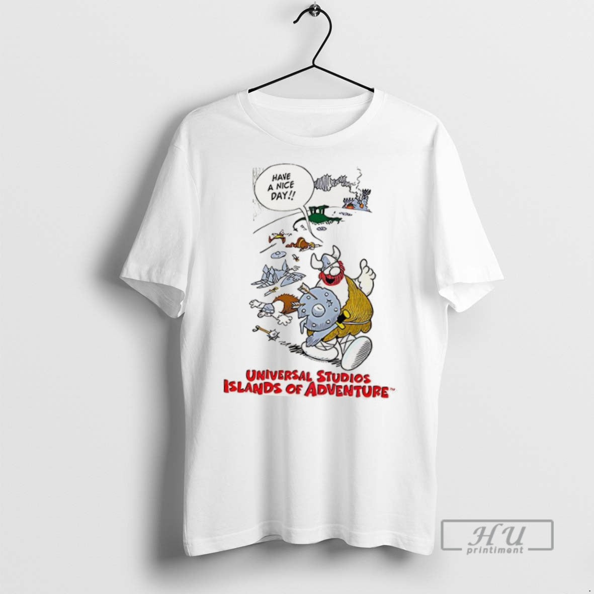 Trending Universal Studios Islands Of Adventure Viking Have A Nice Day Vintage Cartoon Unisex , , , Long Sleeve Tee