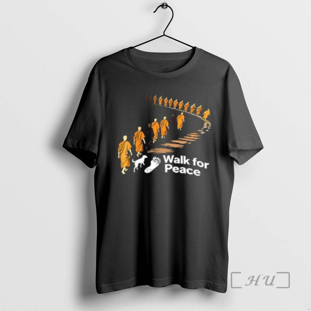 Trending Walk For Peace Graphic Of Monks And Dog