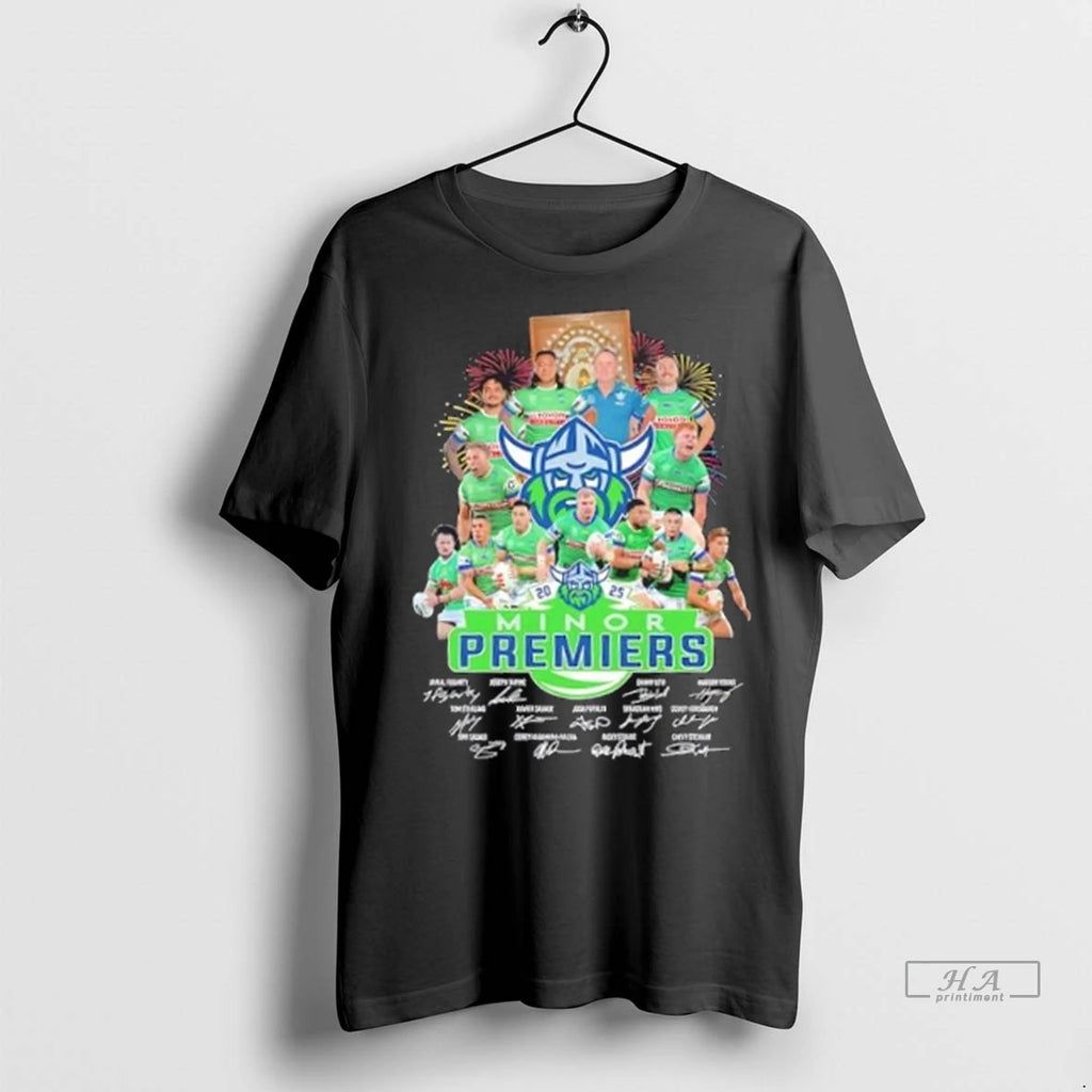 Trendy 2025 Minor Premiers Canberra Raiders All Names Signatures Shirt Sweater