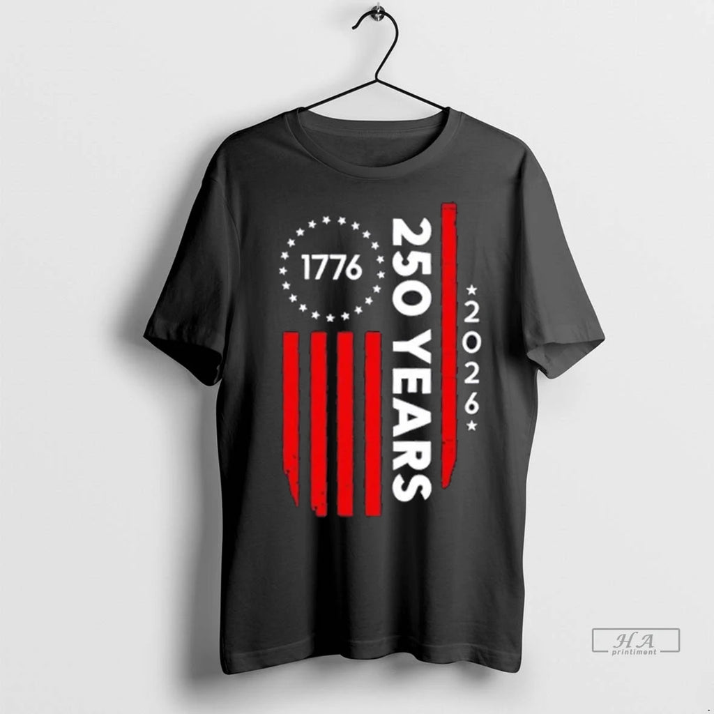 Trendy 250 Years America Anniversary 250th Independence Day 1776 2026 Us Flag Shirt Sweater