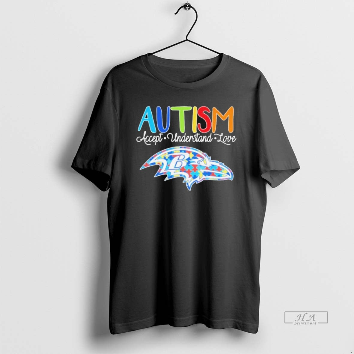 Trendy Baltimore Ravens Autism Accept Understand Love Unisex , , , Long Sleeve Tee