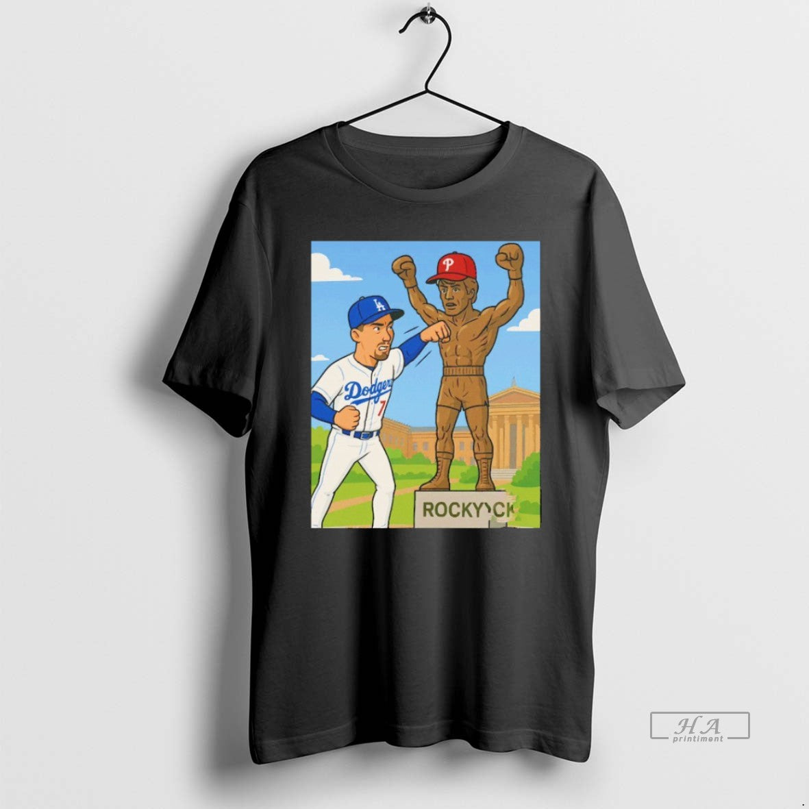 Trendy Blake Snell Los Angeles Dodgers Beat Philadelphia Phillies Rocky Statue Blackshirt Unisex , , , Long Sleeve Tee