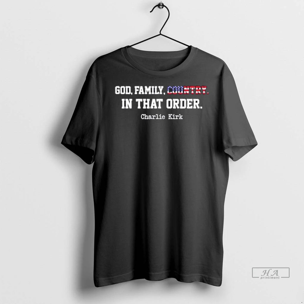 Trendy Christian Patriot God Family Country In That Order Charlie Kirk Shirt Sweater