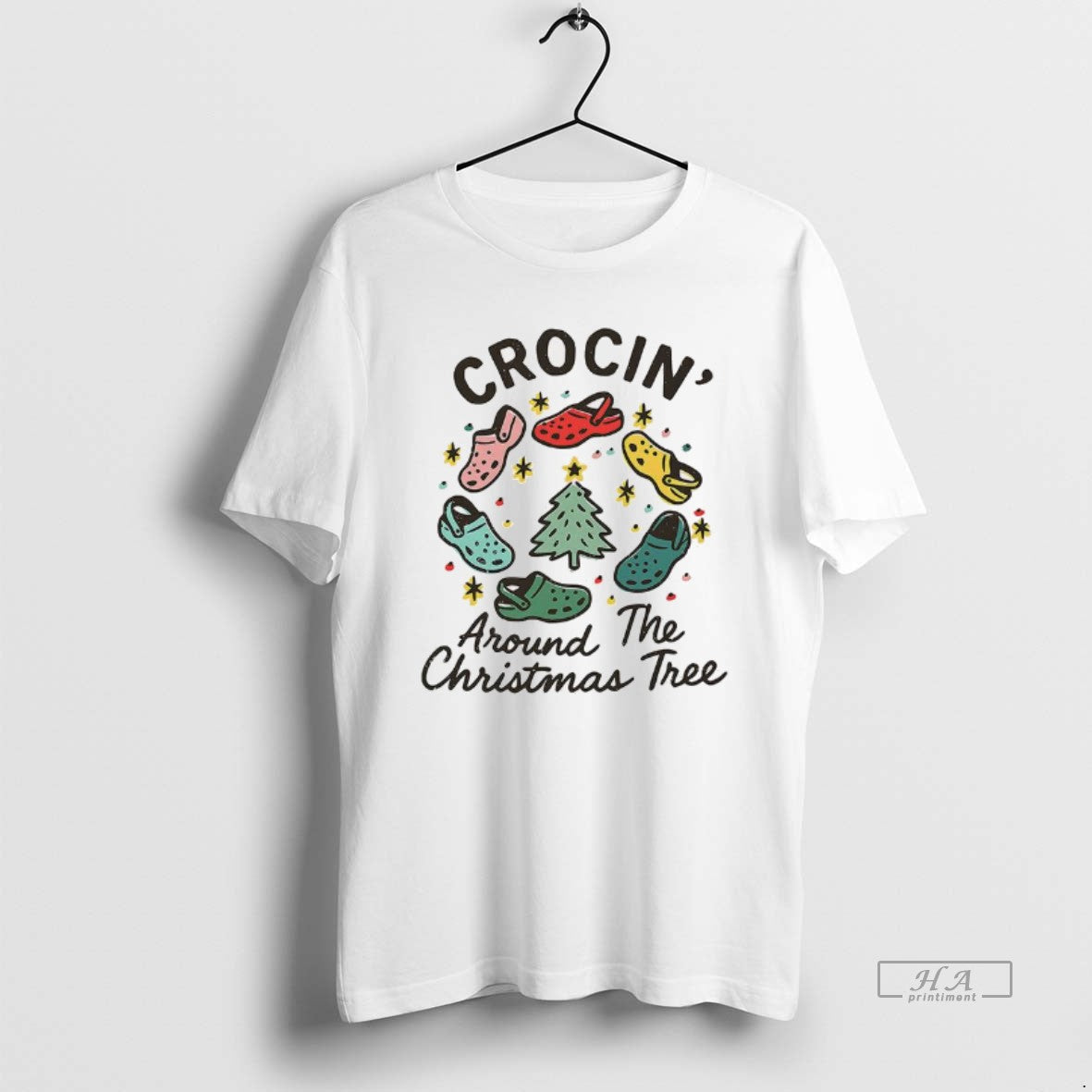 Trendy Crocs Crocin Around The Christmas Tree Funny Unisex , , , Long Sleeve Tee