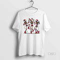 Trendy Dancing Skeleton Santa Hat Merry Christmas 2025 Unisex , , , Long Sleeve Tee