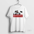 Trendy Democracy Manifest Arrested Mens White Tee Unisex , , , Long Sleeve Tee