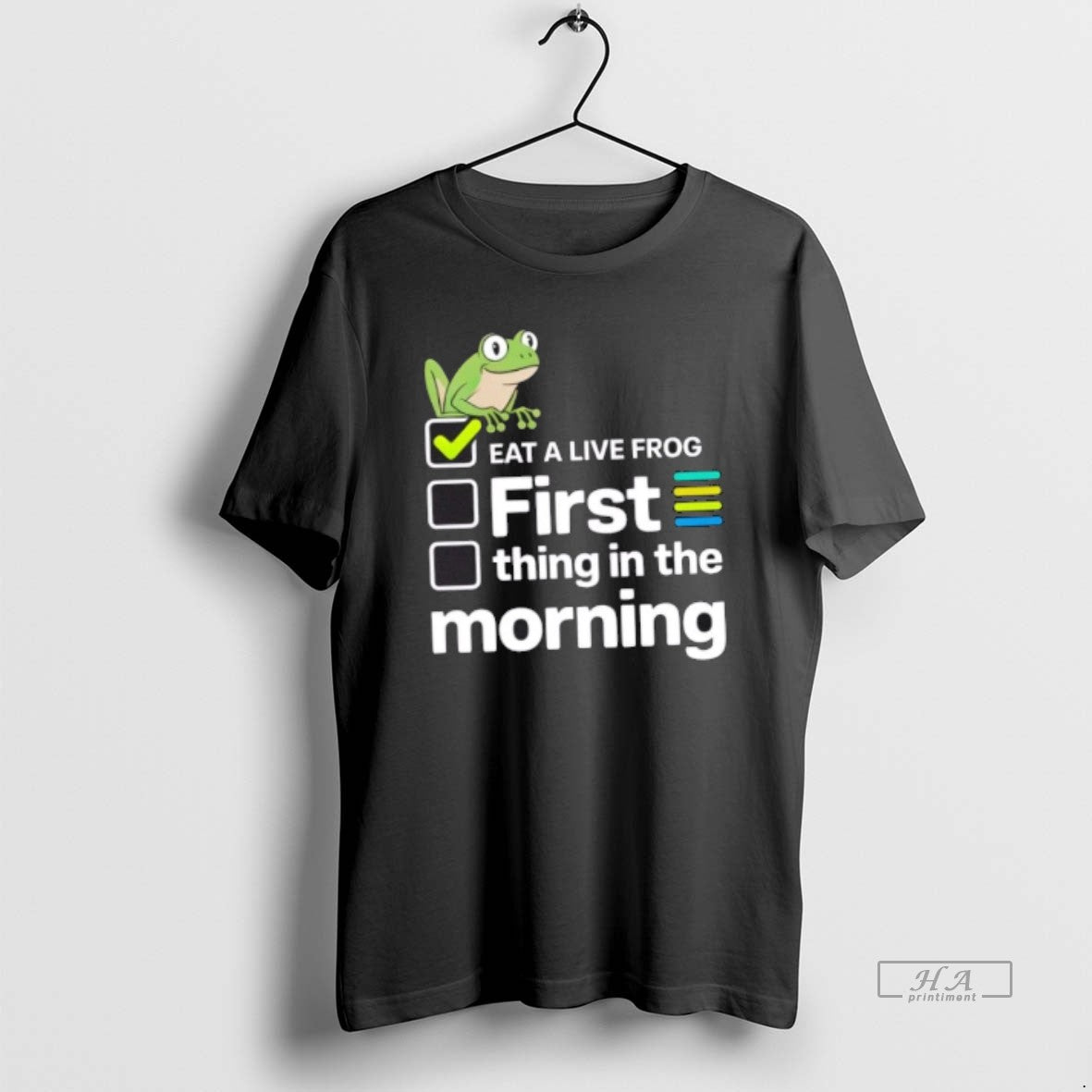 Trendy Eat A Live Frog First Thing In The Morning Mark Twain Unisex , , , Long Sleeve Tee