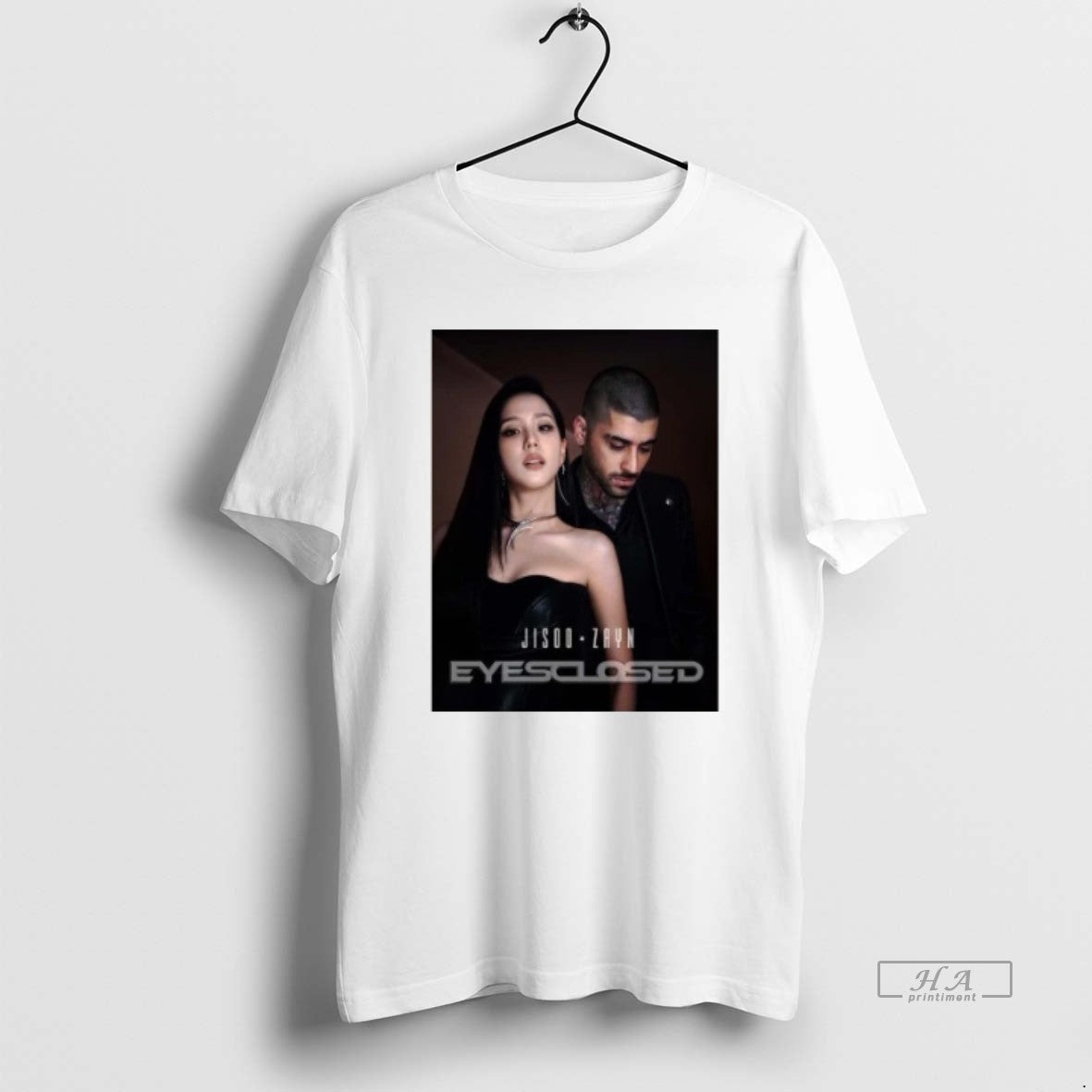 Trendy Jisoo And Zayn Eyes Closed Single Out On October 10 2025 Unisex , , , Long Sleeve Tee