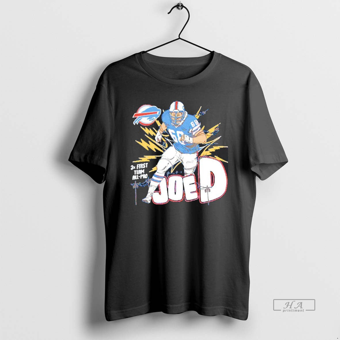 Trendy Joe D Joe Delamielleure Bills 3x First Team All Pro Caricature Blackshirt Unisex , , , Long Sleeve Tee