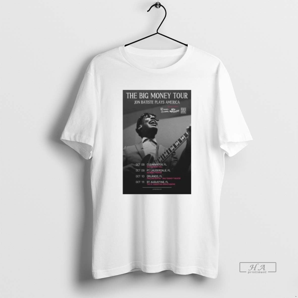 Trendy Jon Batiste Plays America The Big Money Tour Florida Oct 2025 Unisex , , , Long Sleeve Tee