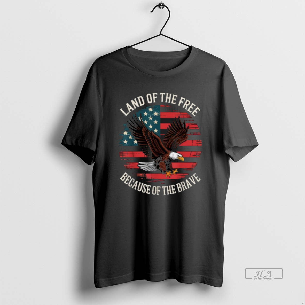 Trendy Land Of The Free Because Of The Brave Eagle Flag Unisex , , , Long Sleeve Tee