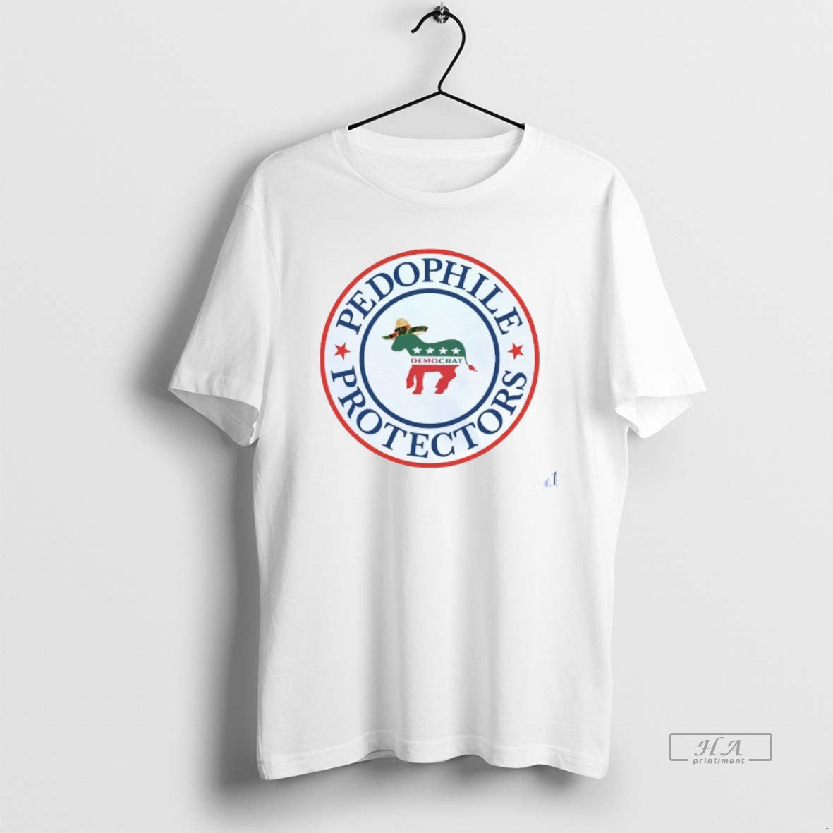 Trendy Mexico Donkey Democrat Pedophile Protectors Mens White Tee Unisex , , , Long Sleeve Tee