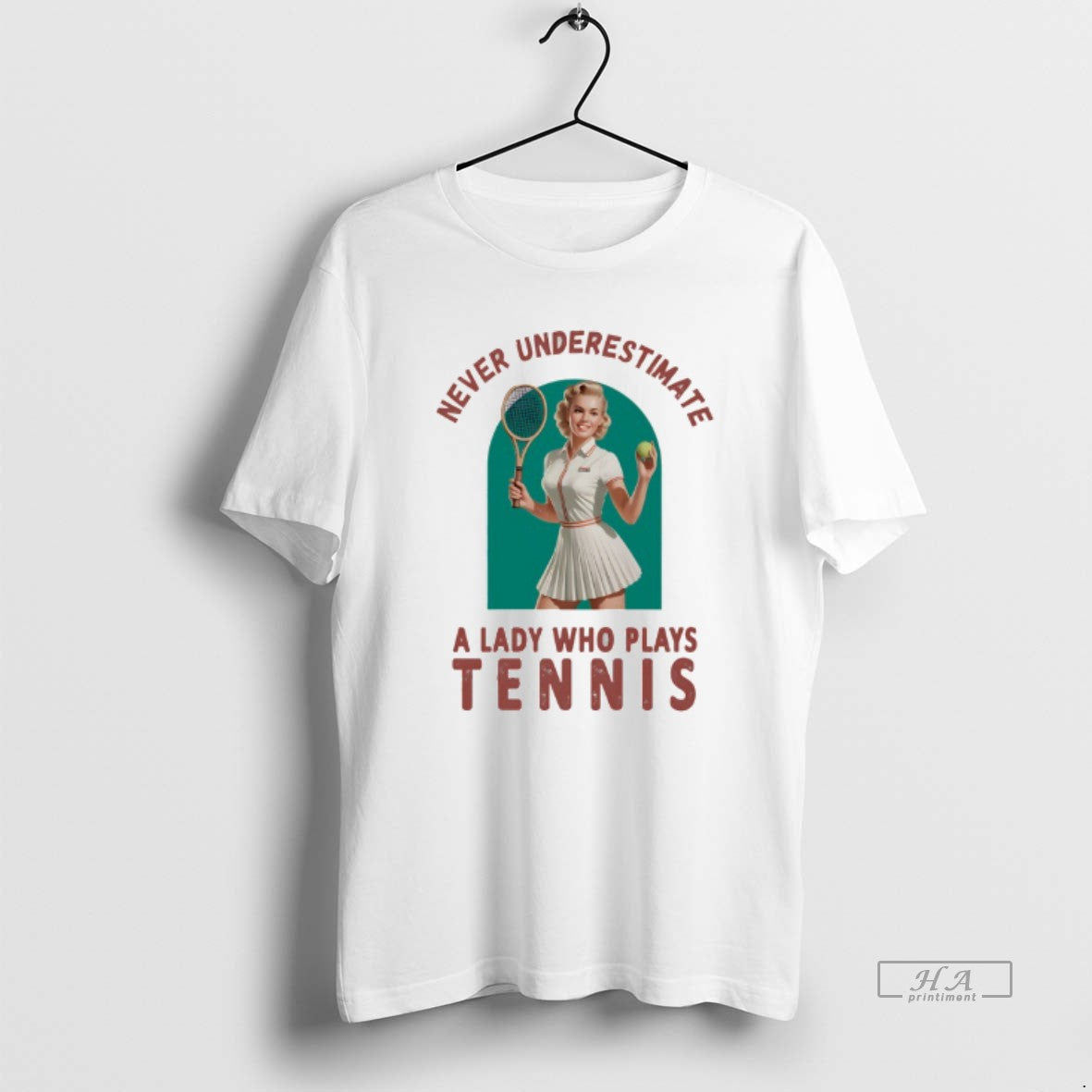 Trendy Never Underestimate A Lady Who Plays Tennis Unisex , , , Long Sleeve Tee