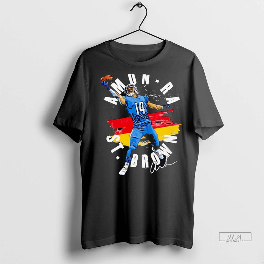 Trendy Officials Amon Ra St Brown Detroit Germany Flag Shirt Sweater