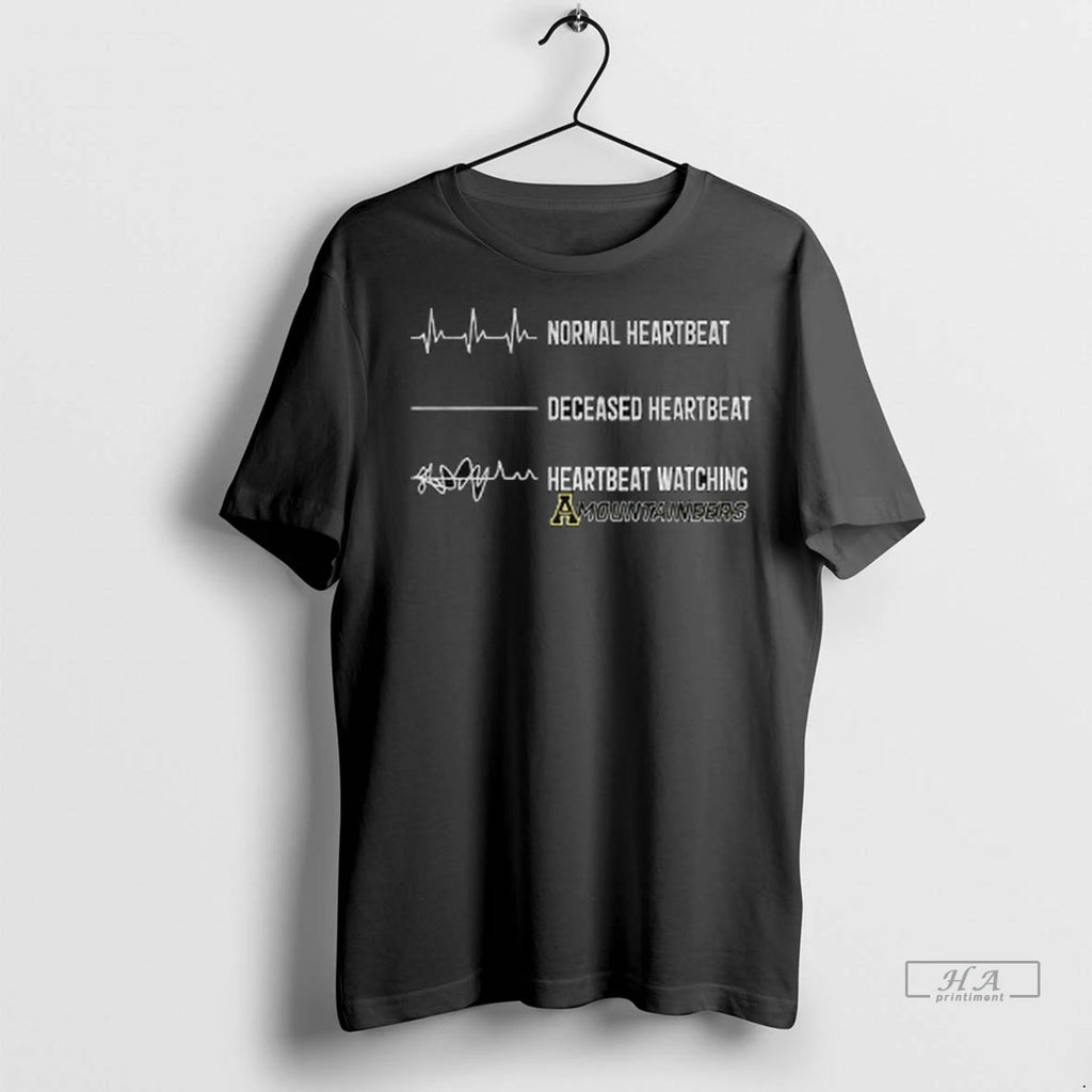 Trendy Officials Appalachian State Mountaineers Normal Heartbeat Deceased Heartbeat Heartbeat Watching Shirt Sweater