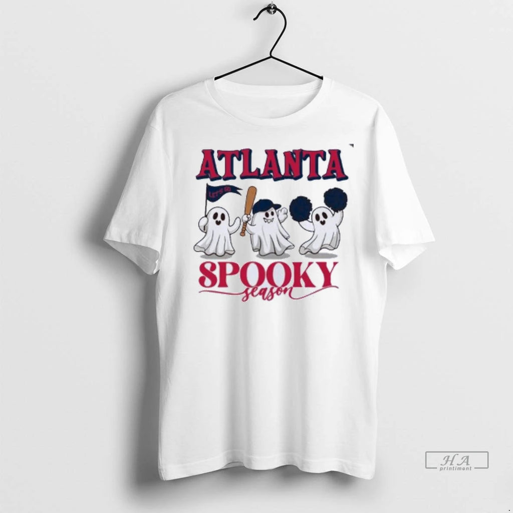 Trendy Officials Atlanta Braves Ghost Baseball Spooky Season Halloween Mlb Wild Card Shirt Sweater