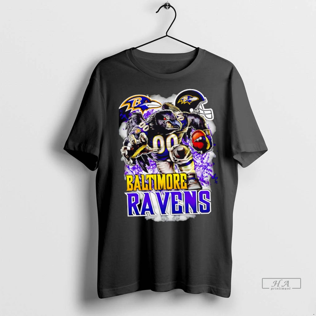 Trendy Officials Baltimore Ravens Football Mascot Art Graphic Shirt Sweater