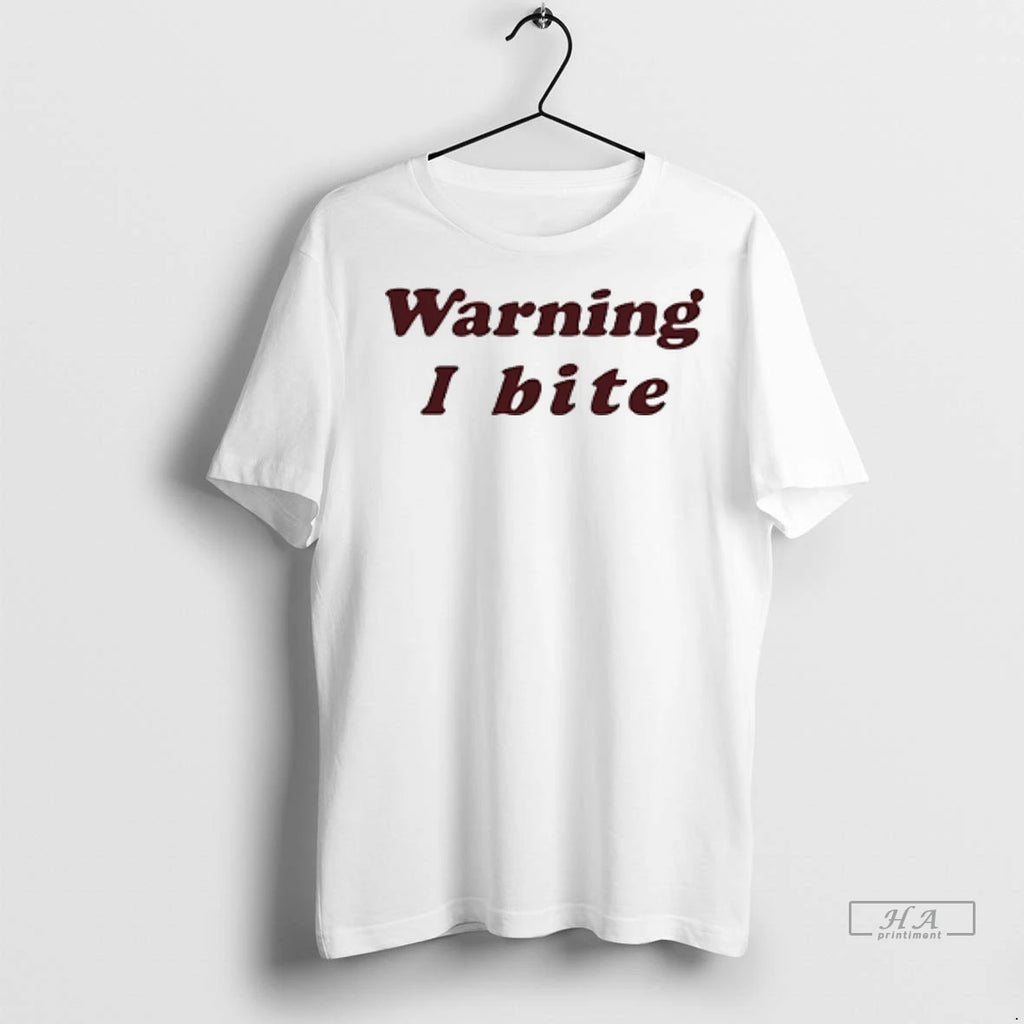 Trendy Officials Brooklyn Wearing Warning I Bite Shirt Sweater