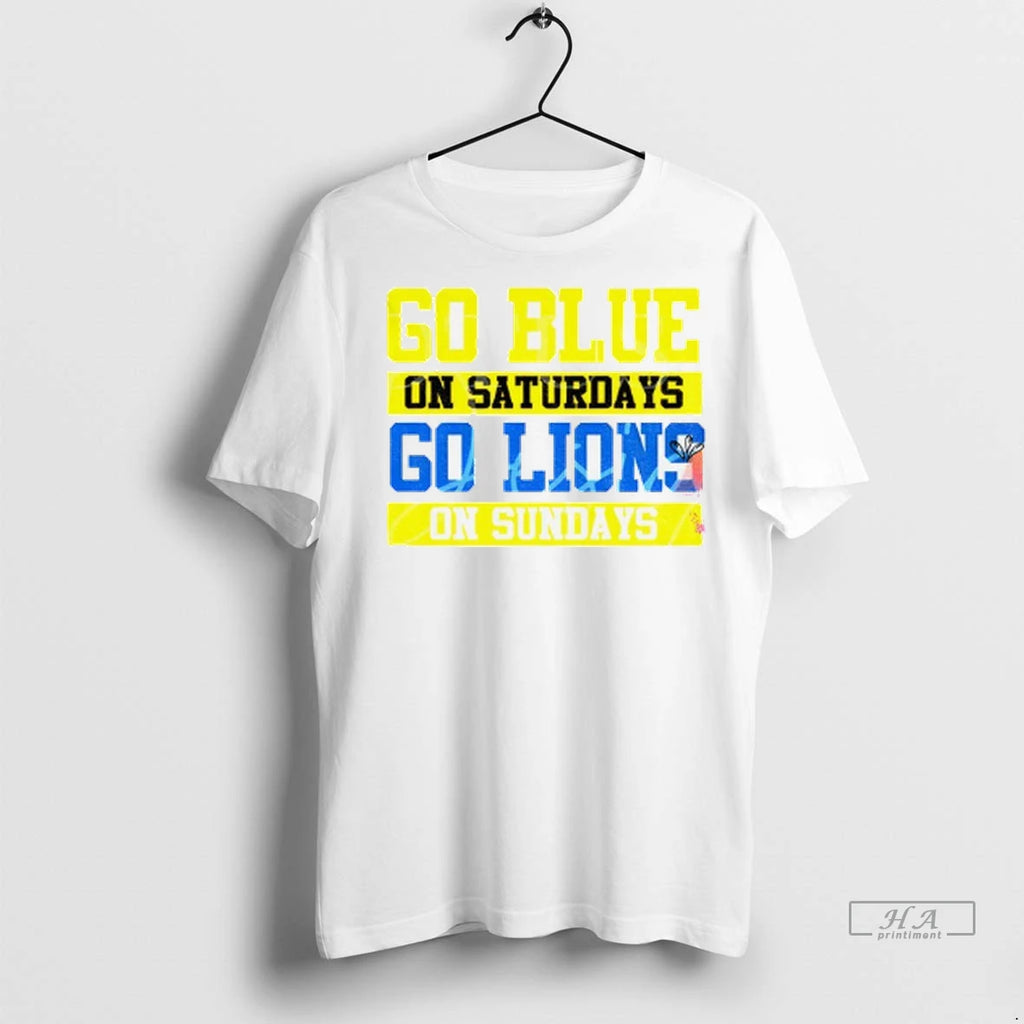 Trendy Officials Detroit Lions Go Blue On Saturdays Go Lions On Sundays Shirt Sweater