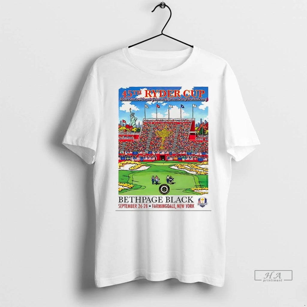 Trendy Officials Ryder Cup 2025 Golf 45th Bethpage Black Farmingdale New York Comic Shirt Sweater