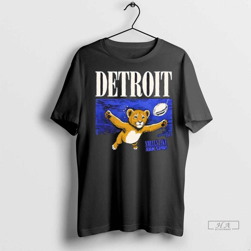 Trendy Officials Smells Like Team Spirit Detroit Lions Mascot Shirt Sweater