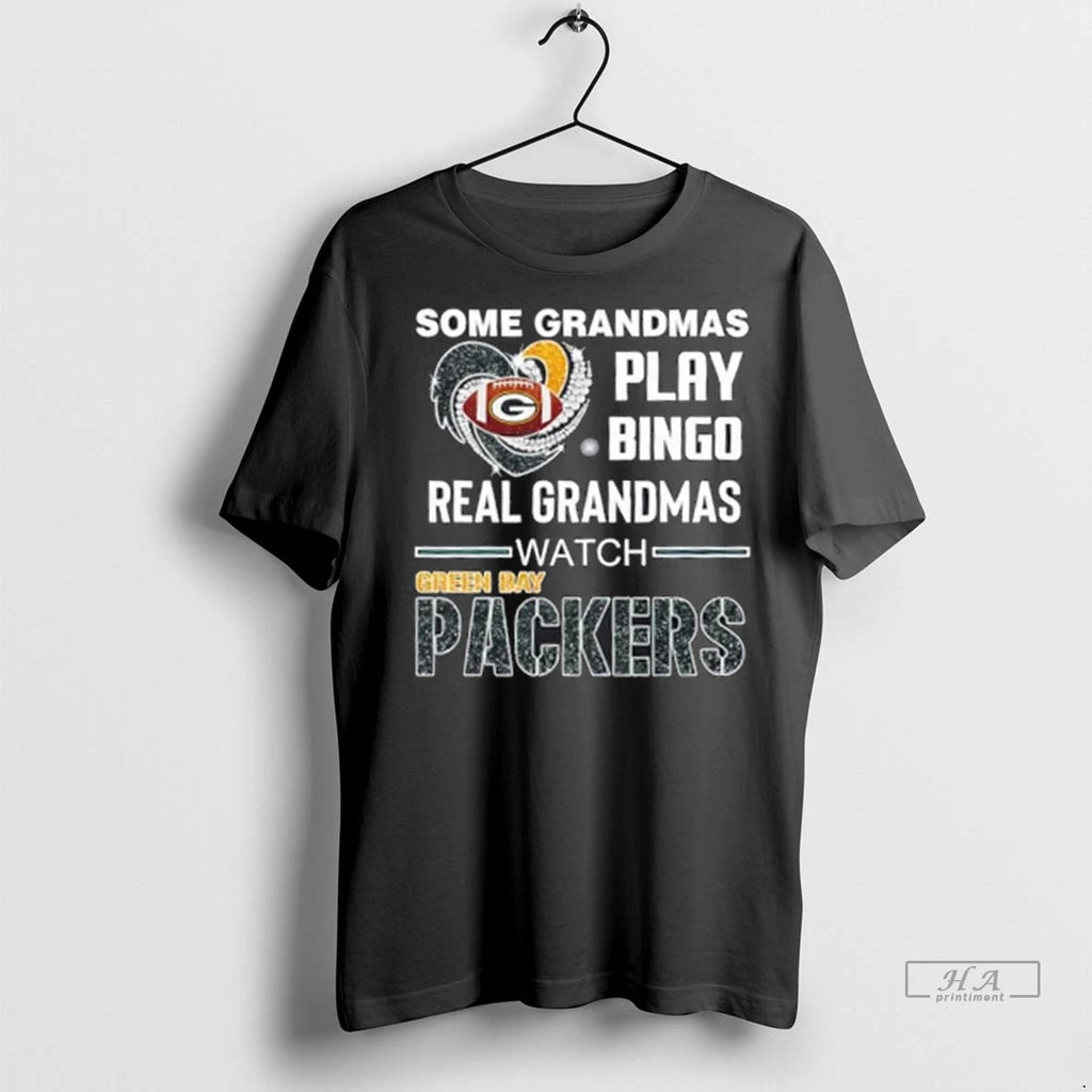 Trendy Officials Some Grandmas Play Bingo Real Grandmas Watch Green Bay Packers Football Diamond Heart