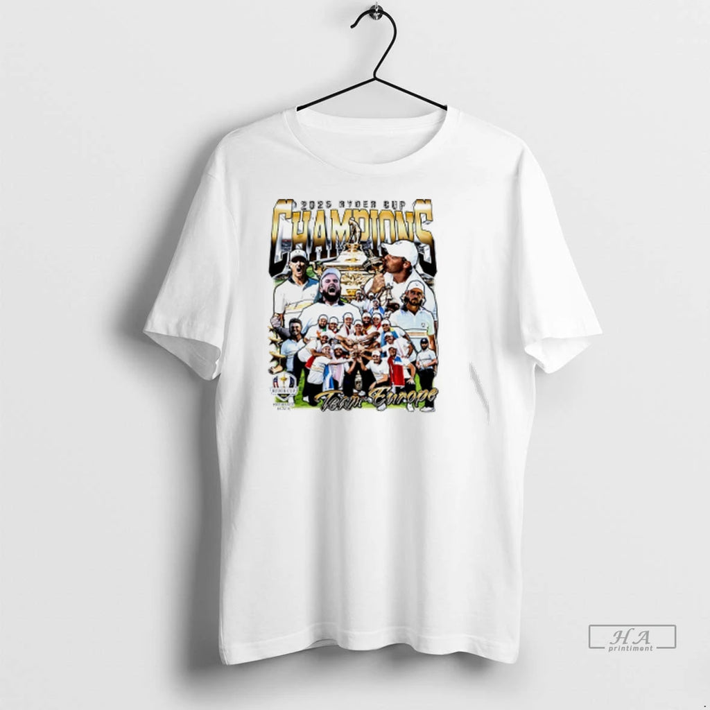 Trendy Officials Team Europe Wins The Ryder Cup 2025 Champions Shirt Sweater