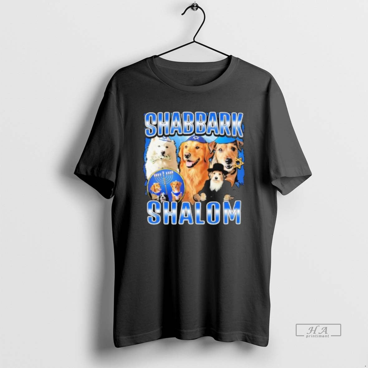 Trendy Shabbark Shalom Dogs Graphic Unisex , , , Long Sleeve Tee