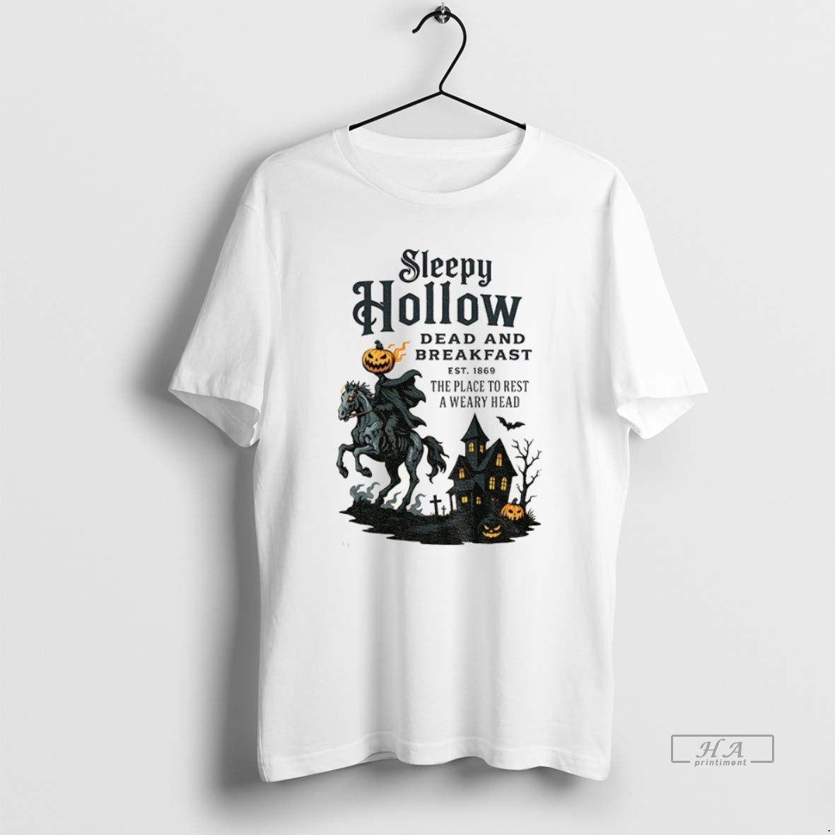Trendy Sleepy Hollow Dead And Breakfast Est 1869 The Place To Rest A Weary Head Unisex , , , Long Sleeve Tee