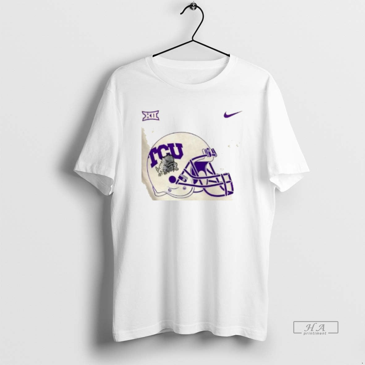 Trendy Tcu Horned Frogs Football Helmet 2 Sided Unisex , , , Long Sleeve Tee