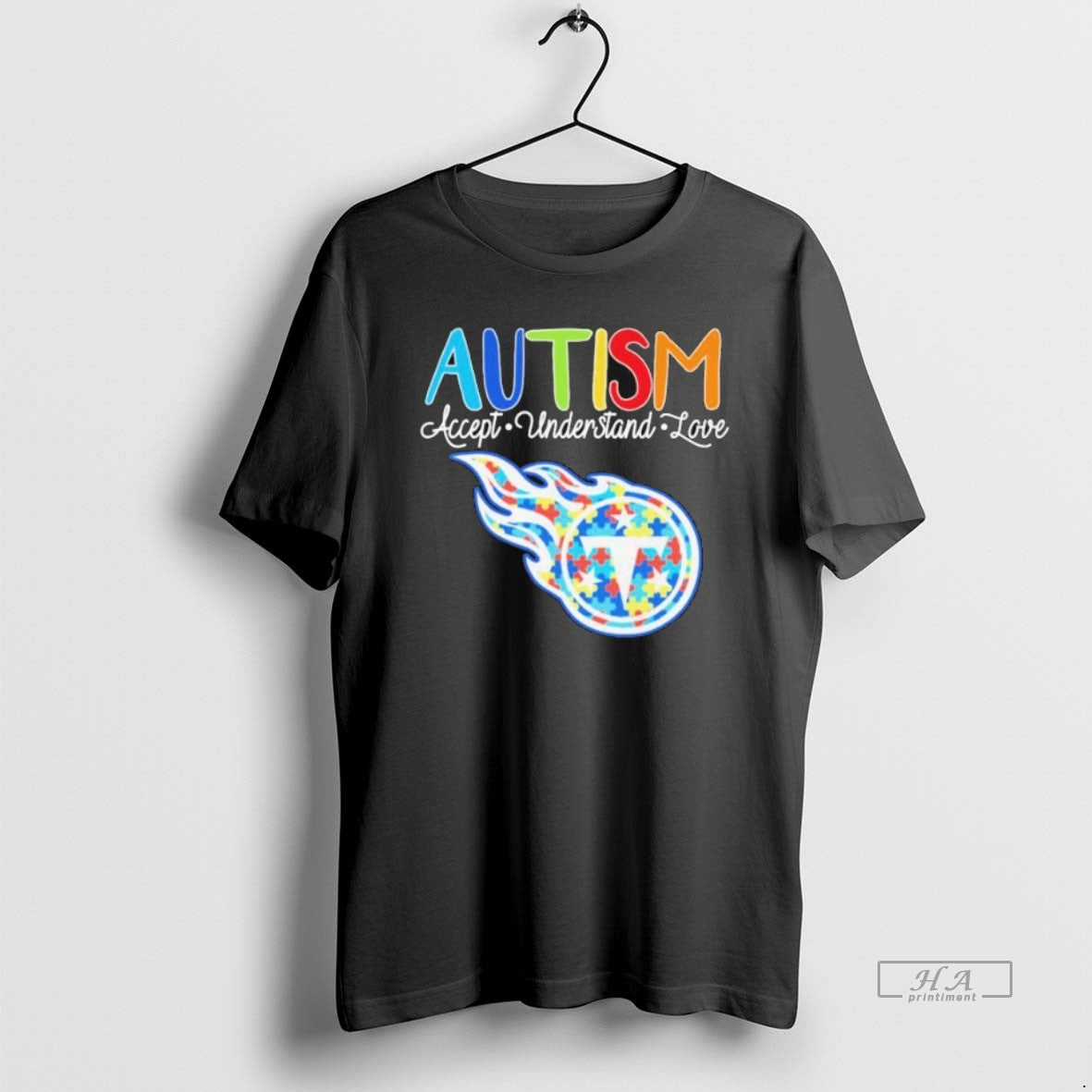Trendy Tennessee Titans Autism Accept Understand Love Unisex , , , Long Sleeve Tee