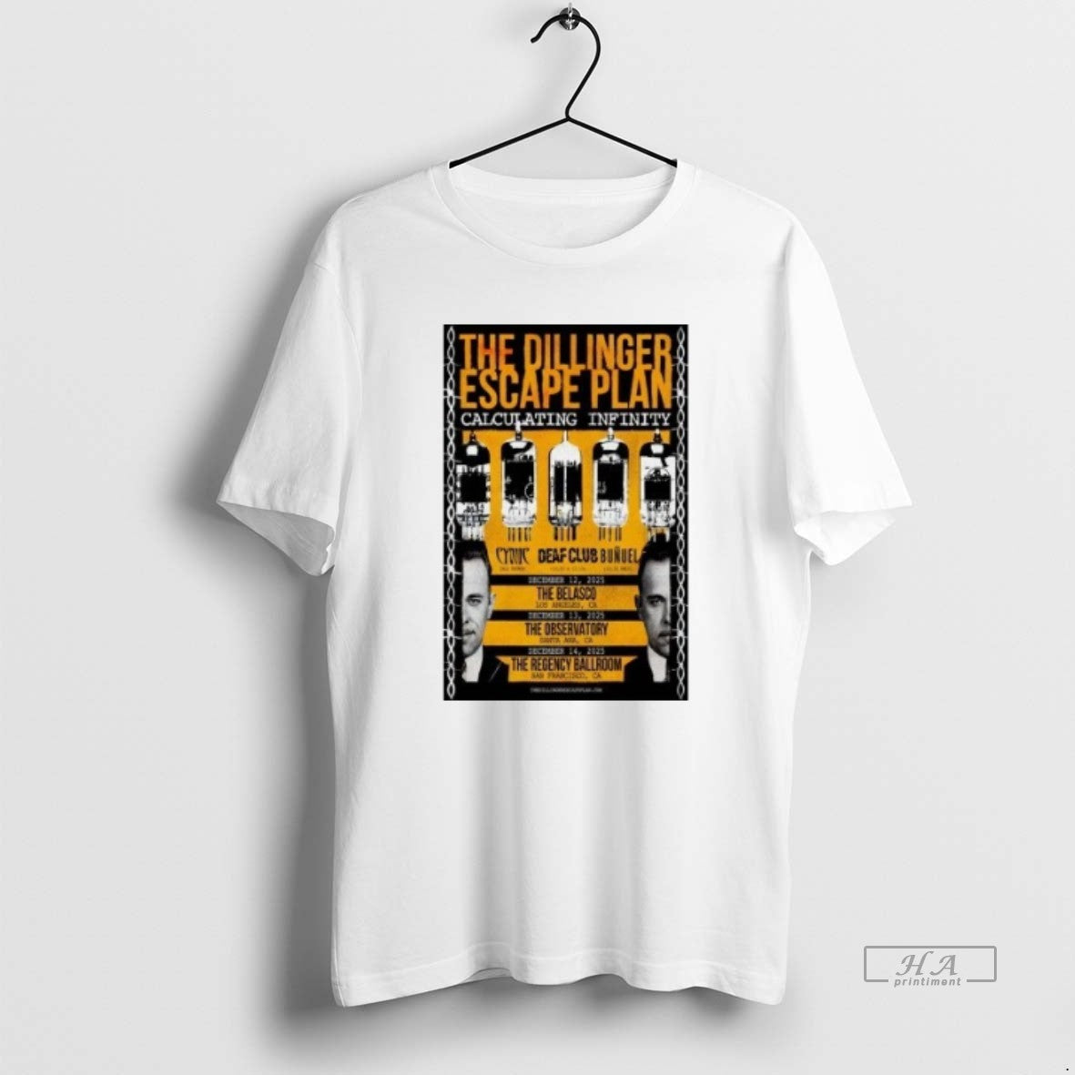 Trendy The Dillinger Escape Plan California Dec 12 14 2025 Unisex , , , Long Sleeve Tee