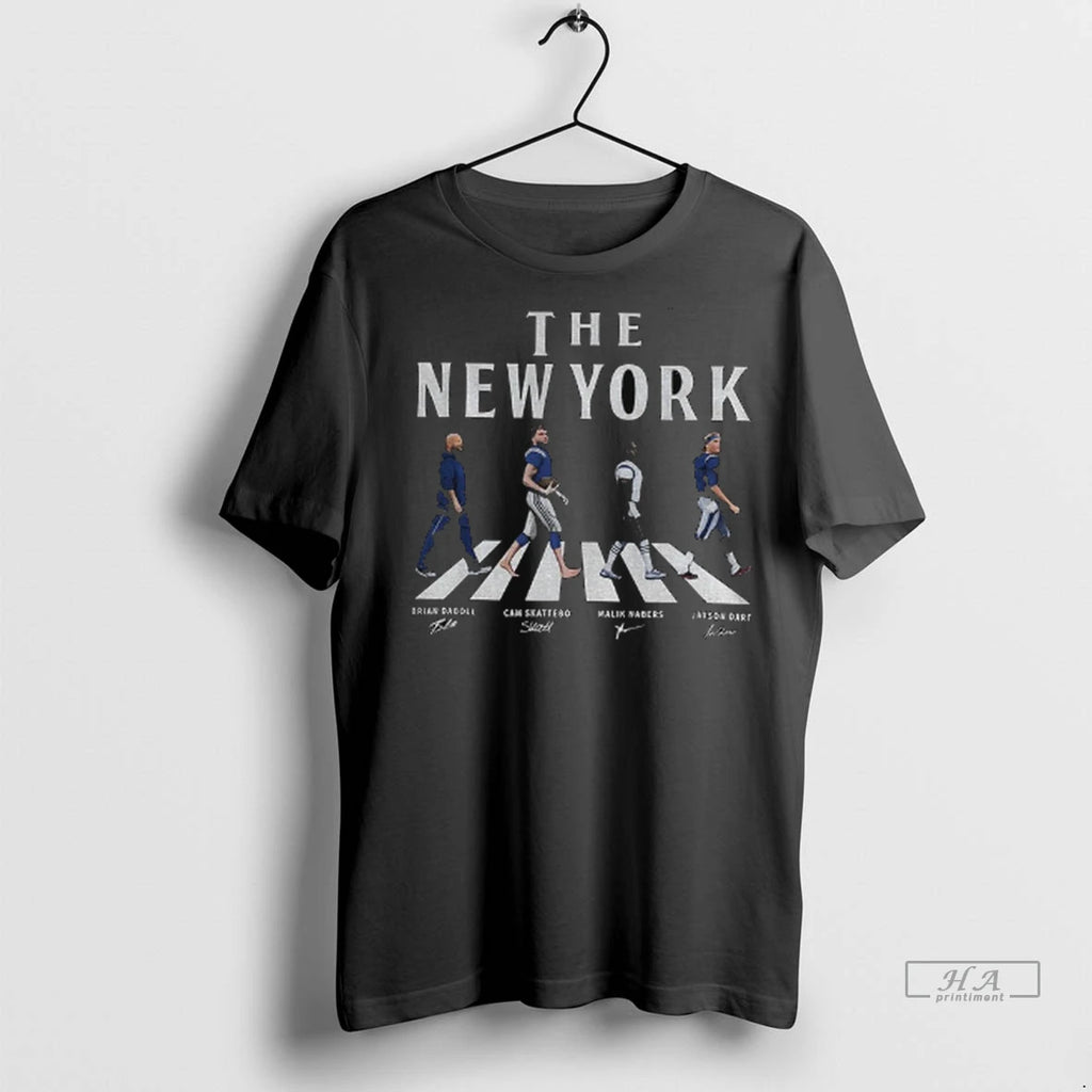 Trendy The New York Brian Daboll Cam Skattebo Malik Nabers And Jaxson Dart Abbey Road