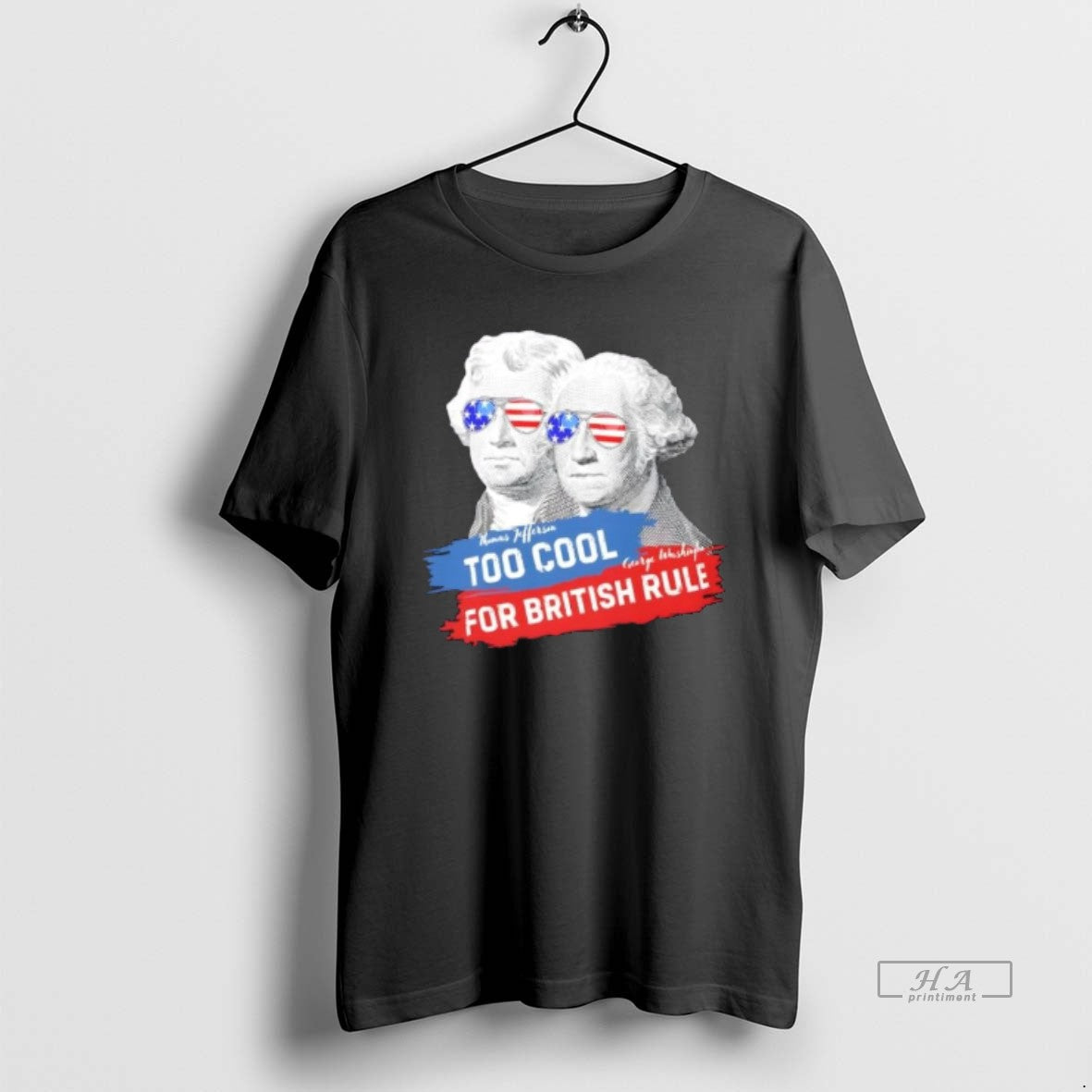 Trendy Too Cool For British Rule Jefferson And Washington Unisex , , , Long Sleeve Tee
