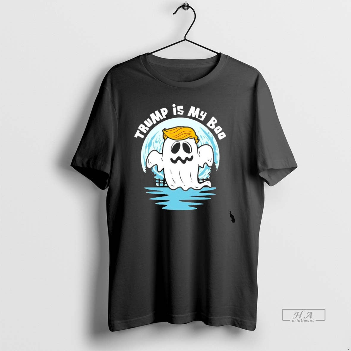 Trendy Trump Ghost Is My Boo Halloween Blackshirt Unisex , , , Long Sleeve Tee